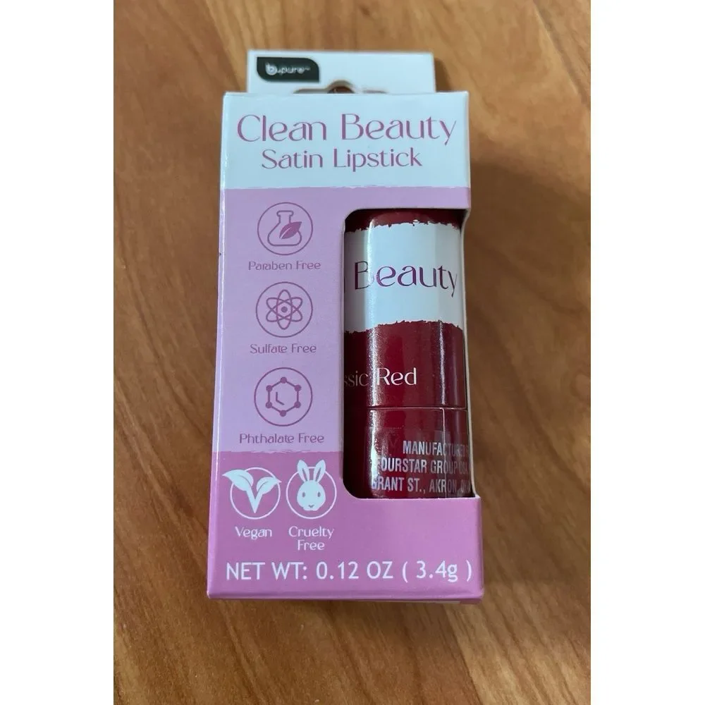 Clean Beauty Satin Lipstick‎ Classic Red
